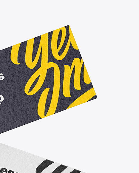 Two Textured Business Cards Mockup Two Textured Business Cards Mockup