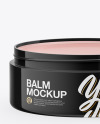 Opened Glossy Lip Balm Jar Mockup