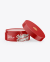 Opened Matte Lip Balm Jar Mockup
