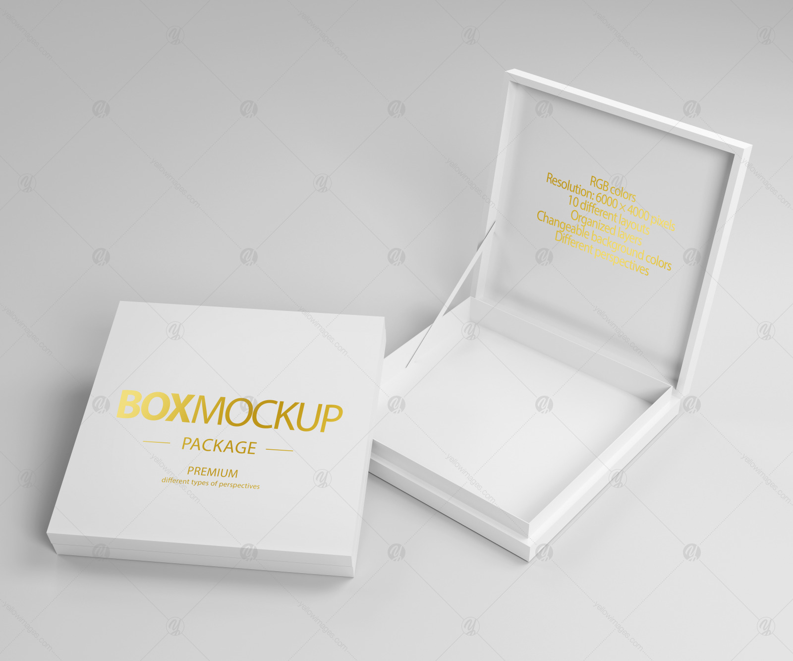 Download Box Package Mockup In Packaging Mockups On Yellow Images Creative Store