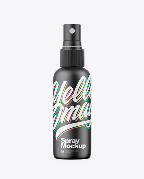 Matte Spray Bottle Mockup PSD #3