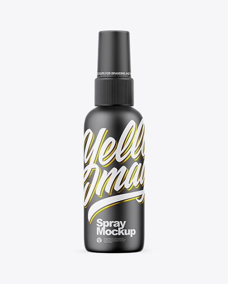 Matte Spray Bottle Mockup PSD #4