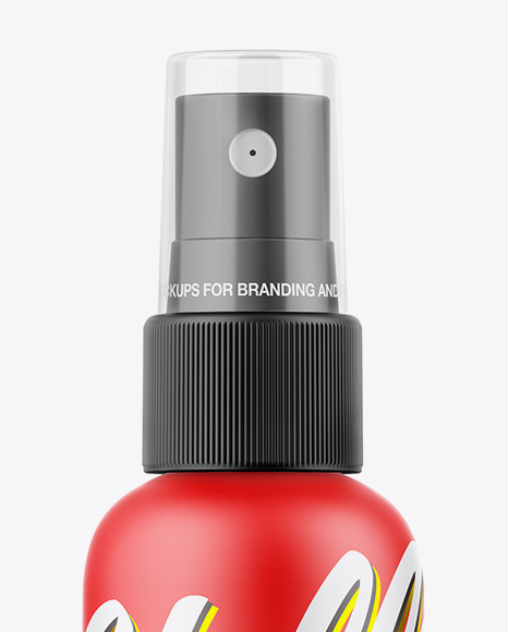 Matte Spray Bottle Mockup PSD #5