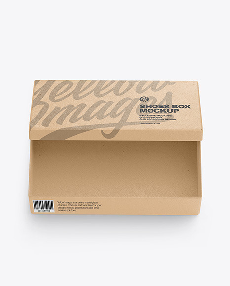 Download Kraft Shoes Box Mockup Yellow Author PSD Mockup Templates