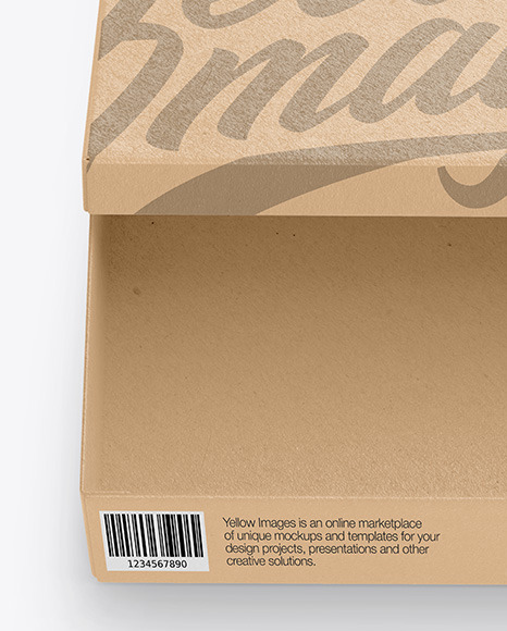 Download Kraft Shoes Box Mockup In Box Mockups On Yellow Images Object Mockups