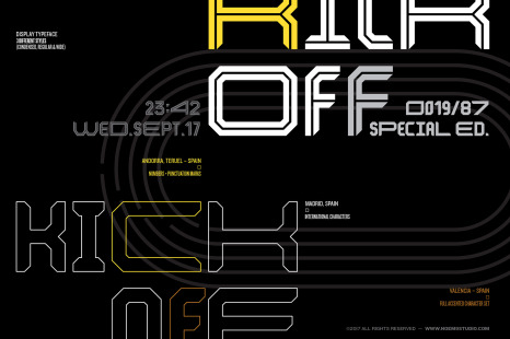 Kickoff Font Family In Fonts On Yellow Images Creative Store