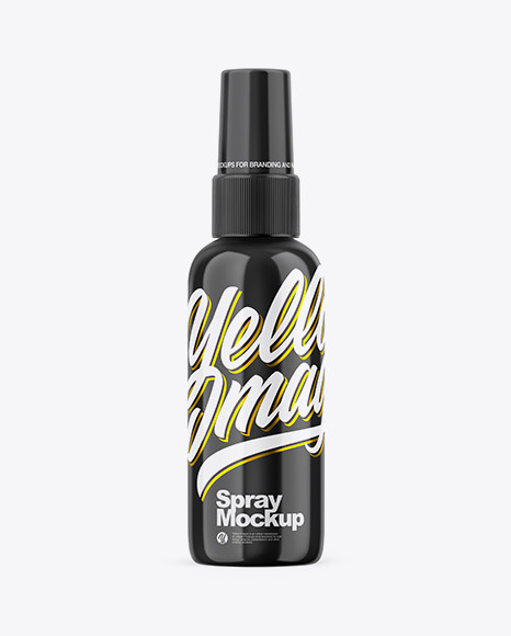 Glossy Spray Bottle Mockup PSD #1