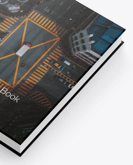 Hardcover Book w  Textured Cover Mockup PSD #5