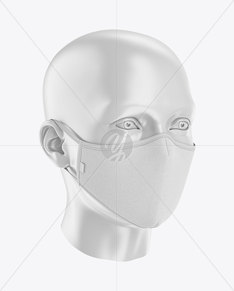 Download Face Mask Mockup Front Half Side View In Apparel Mockups On Yellow Images Object Mockups