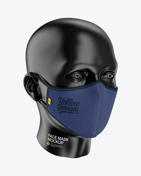 Download Free Face Mask Mockup Front Half Side View In Apparel Mockups On PSD Mockups