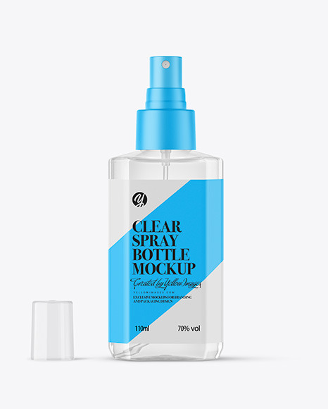 Clear Spray Bottle Mockup PSD #2