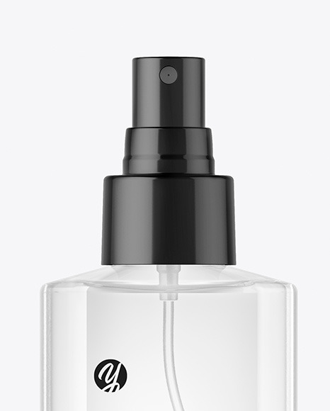 Clear Spray Bottle Mockup PSD #1