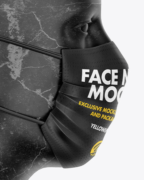 Download Face Mask Mockup In Apparel Mockups On Yellow Images Object Mockups