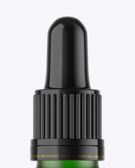 Download Frosted Green Glass Dropper Bottle Mockup in Bottle Mockups on Yellow Images Object Mockups