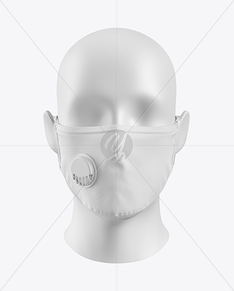 Face Mask With Valve Mockup In Apparel Mockups On Yellow Images Object Mockups