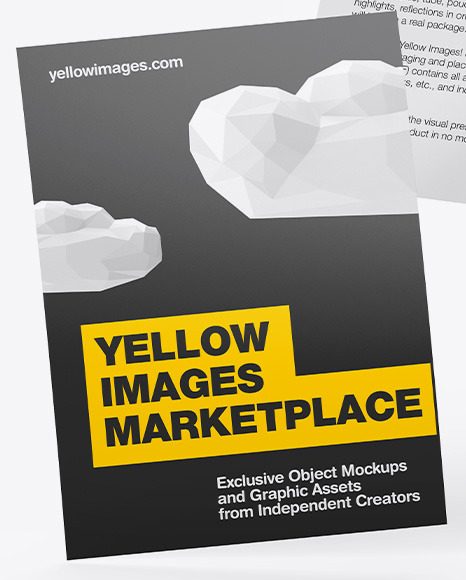 Download Two A6 Flyers Mockup In Stationery Mockups On Yellow Images Object Mockups PSD Mockup Templates