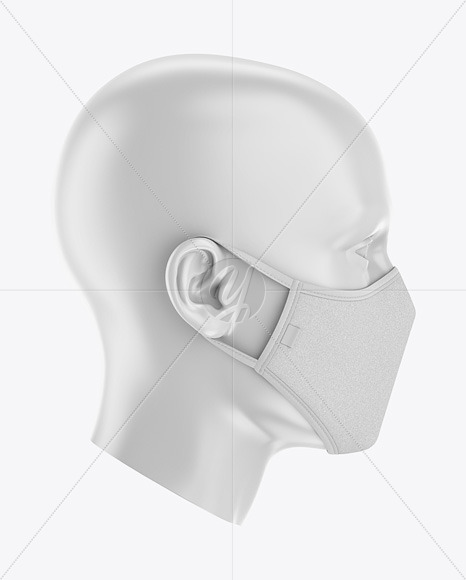 Face Mask Mockup Side View In Apparel Mockups On Yellow Images Object Mockups