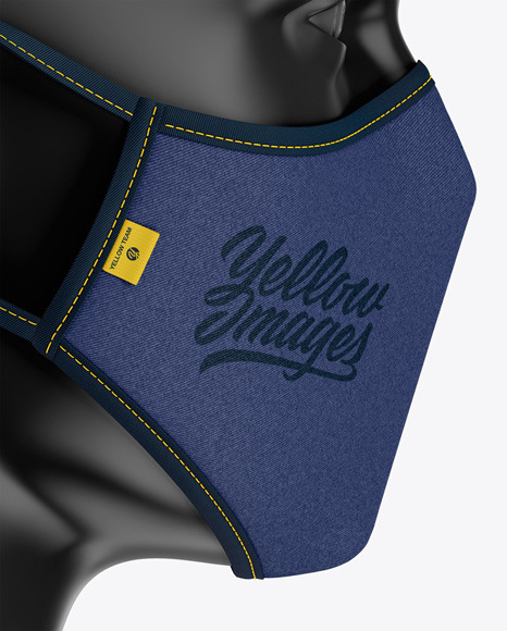 Download Face Mask Mockup Side View In Apparel Mockups On Yellow Images Object Mockups Yellowimages Mockups