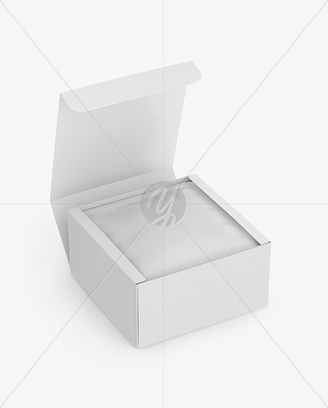 Paper Box with Matte Sachet Mockup PSD #1