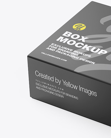 Download Matte Box Mockup In Box Mockups On Yellow Images Object Mockups PSD Mockup Templates