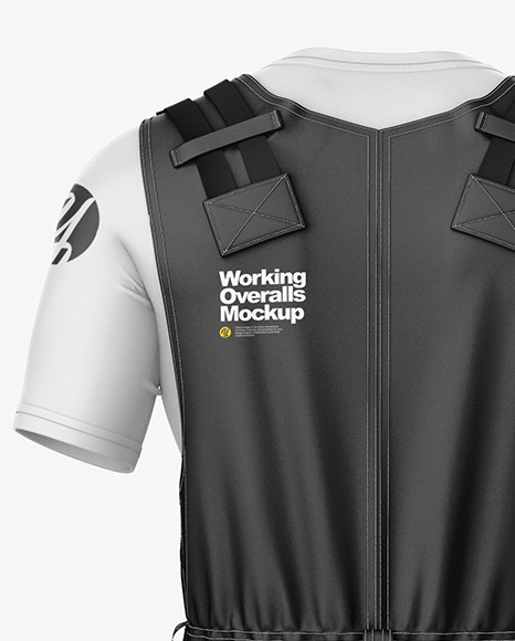 Download Working Overalls Mockup - Back View in Apparel Mockups on ...