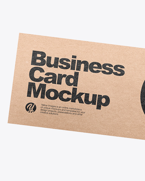 Two Kraft Business Cards Mockup PSD #2