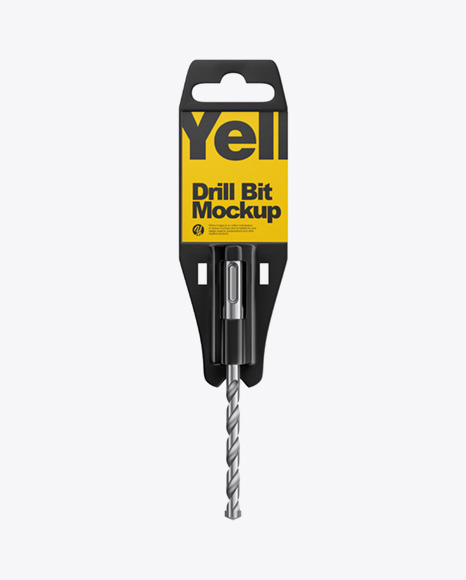 Download Drill Bit Mockup Front View In Object Mockups On Yellow Images Object Mockups