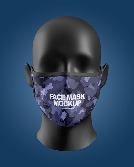 Download Face Mask Mockup in Apparel Mockups on Yellow Images ...