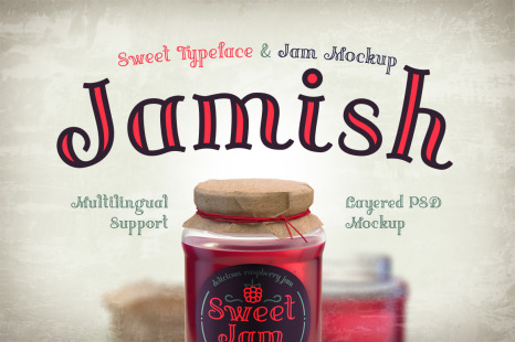 Jamish Font Mockup In Fonts On Yellow Images Creative Store