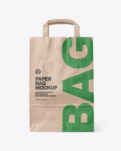 Download Paper Bag Mockup In Bag Sack Mockups On Yellow Images Object Mockups PSD Mockup Templates