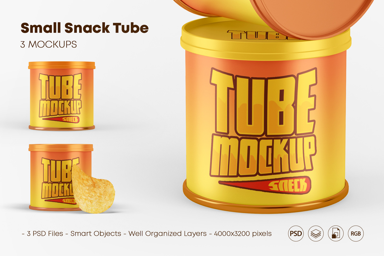 Download Small Matte Snack Tube Mockup In Packaging Mockups On Yellow Images Creative Store Yellowimages Mockups