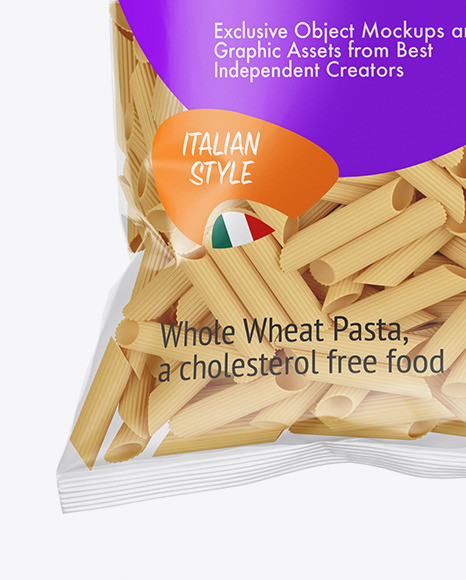 Download 41 Plastic Bag With Penne Rigate Pasta Psd Mockup Psd Yellowimages Mockups