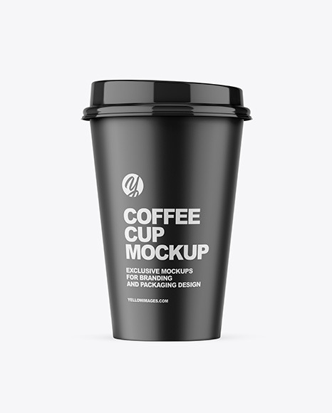 Download Matte Coffee Cup Mockup In Cup Bowl Mockups On Yellow Images Object Mockups PSD Mockup Templates