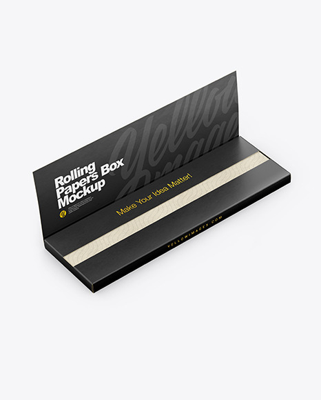 Download Rolling Paper Box Mockup In Box Mockups On Yellow Images Object Mockups