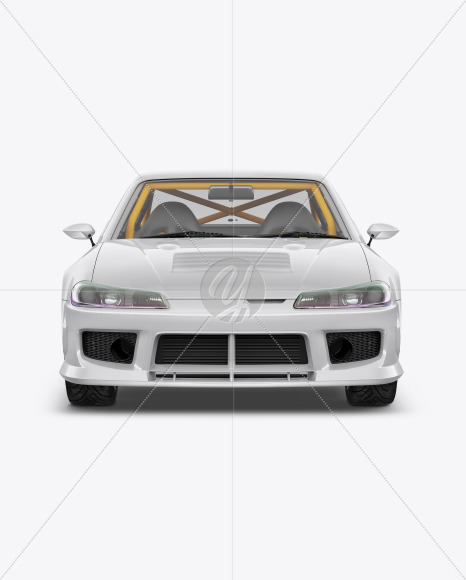 Sport Car Mockup Front View In Vehicle Mockups On Yellow Images Object Mockups