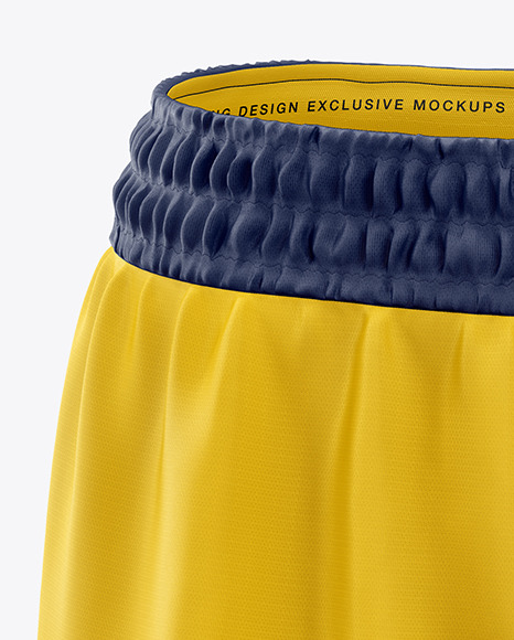 Men S Rugby Shorts Mockup In Apparel Mockups On Yellow Images Object Mockups