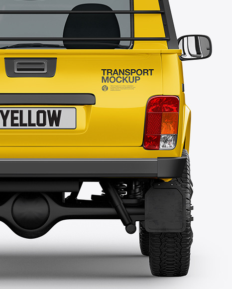 Download Pickup Truck Mockup Back View Yellow Author Yellowimages Mockups