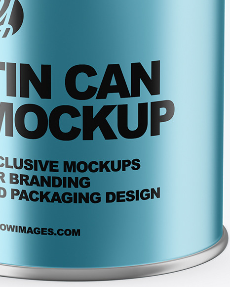 Metallic Tin Can Mockup In Can Mockups On Yellow Images Object Mockups