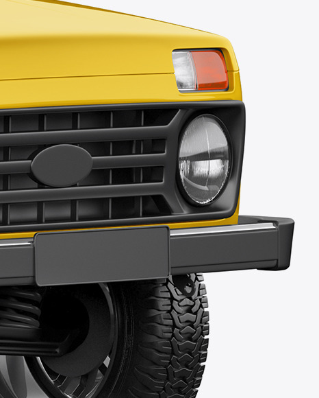 Download Pickup Truck Mockup Halfside View In Vehicle Mockups On Yellow Images Object Mockups Yellowimages Mockups