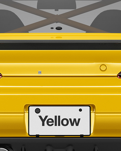 Sport Car Mockup   Back View PSD #6