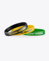 Glossy Silicone Wristbands Mockup