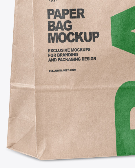 Download Paper Bag Mockup In Bag Sack Mockups On Yellow Images Object Mockups