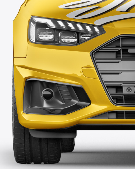 8 Sedan Mockup - Front View Use Include PSD