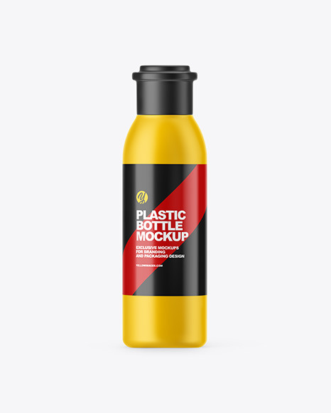 Download Matte Plastic Bottle Mockup Yellow Author PSD Mockup Templates