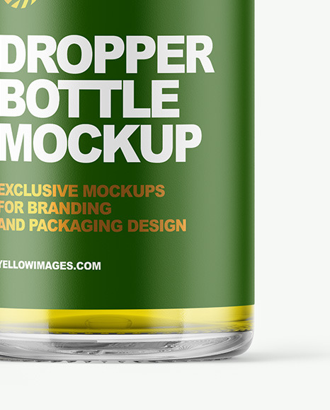 Download Clear Dropper Bottle Mockup in Bottle Mockups on Yellow ...