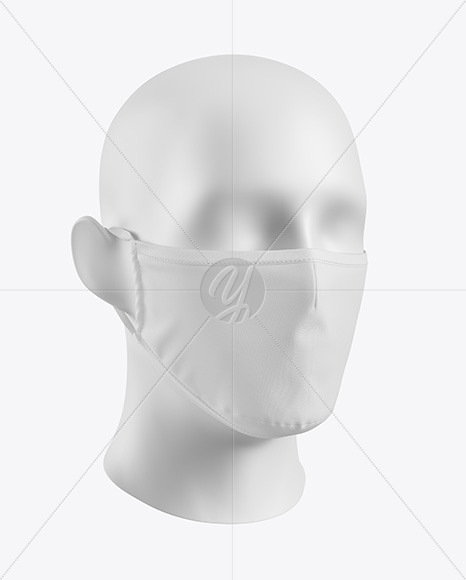 Face Mask With Valve Mockup In Apparel Mockups On Yellow Images Object Mockups