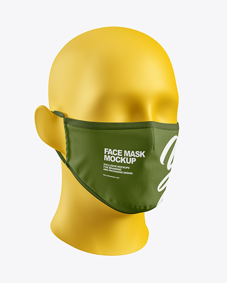 Download Free Face Mask Mockup In Apparel Mockups On Yellow Images Object Mockups PSD Mockups