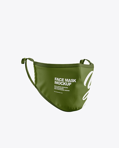 Face Mask Mockup In Apparel Mockups On Yellow Images Object Mockups