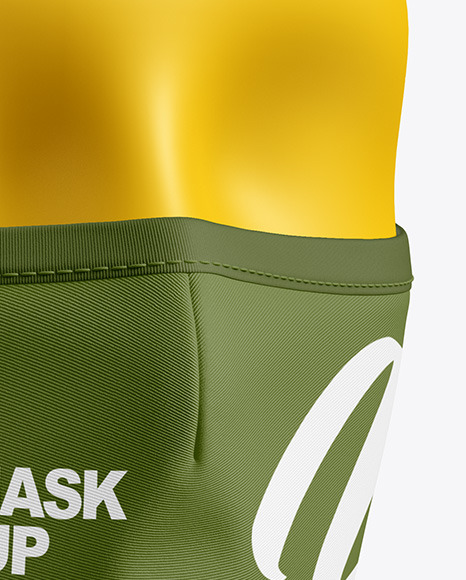 Download Face Mask Mockup In Apparel Mockups On Yellow Images Object Mockups