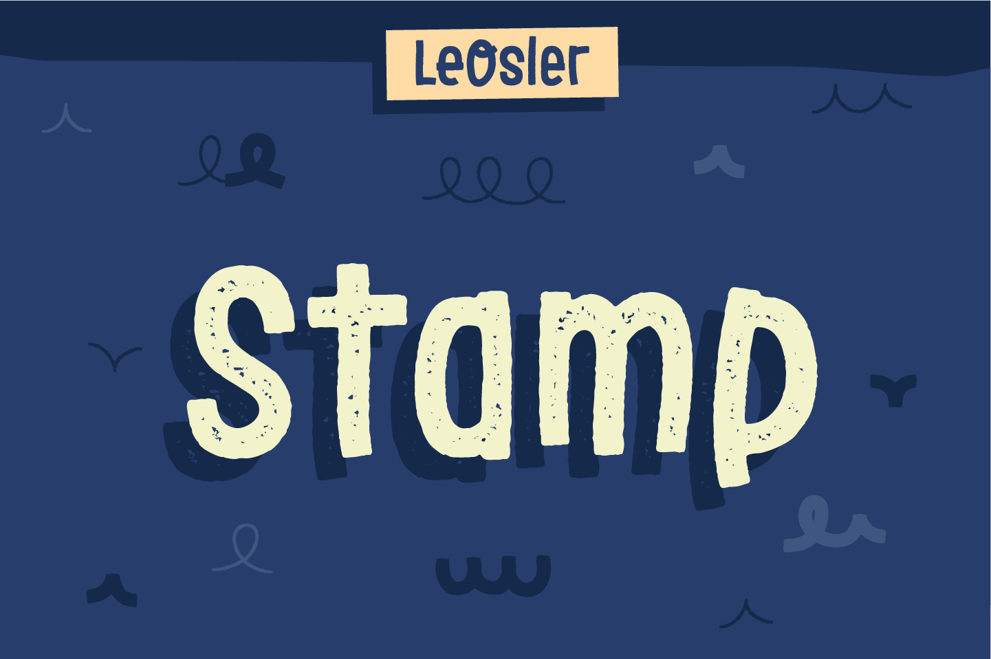 Leosler Stamp In Fonts On Yellow Images Creative Store